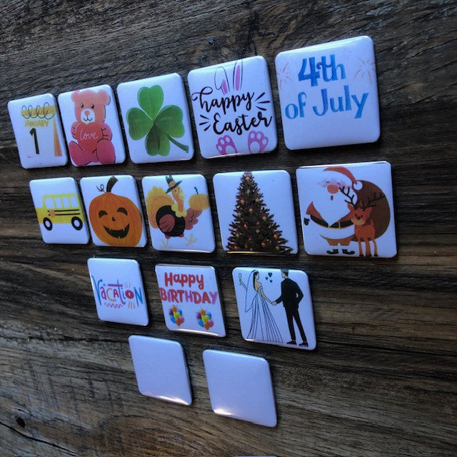 2 x 2 Calendar Magnet Set